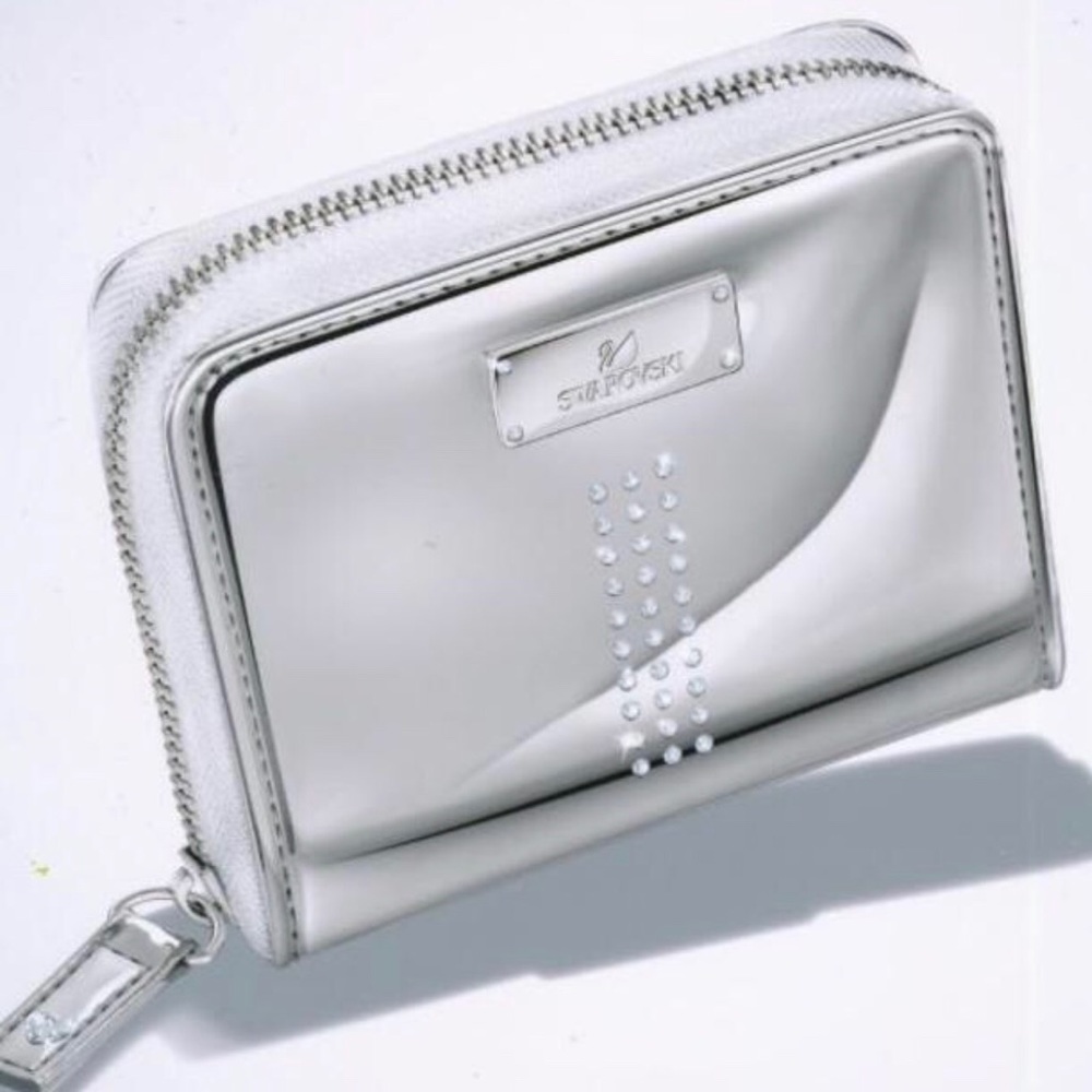 swarovski metallic wallet